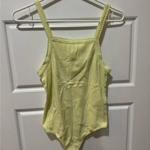 BP Light Yellow Ribbed Top